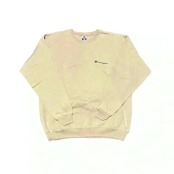 Champion Vintage Men's Pullover Sweatshirt, Tan, Size L - Picture 1 of 1